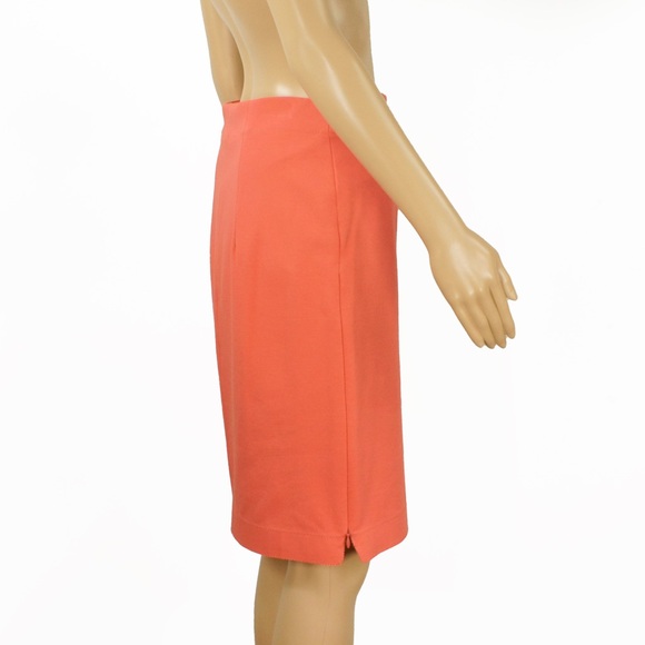 Marie Saint Pierre Salmon Pink Midi Stretch Skirt - Picture 3 of 7